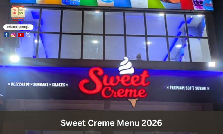 Sweet Creme Menu