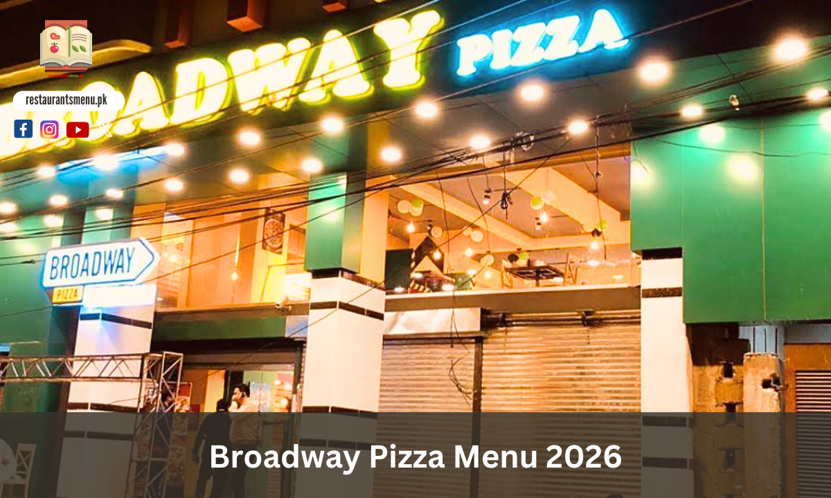 Broadway Pizza Menu 2026