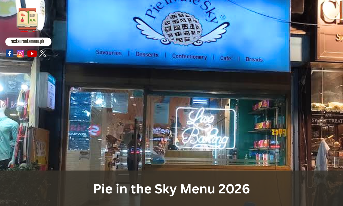 Pie in the Sky Menu 2026