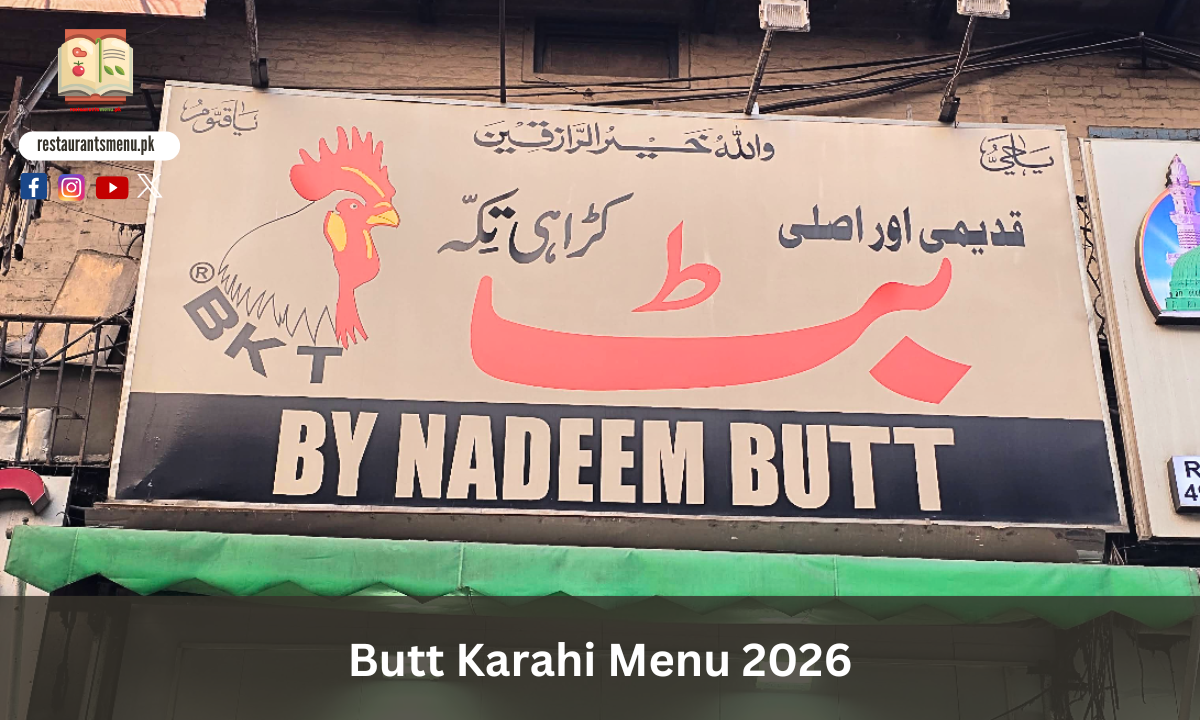 Butt Karahi Menu 2026