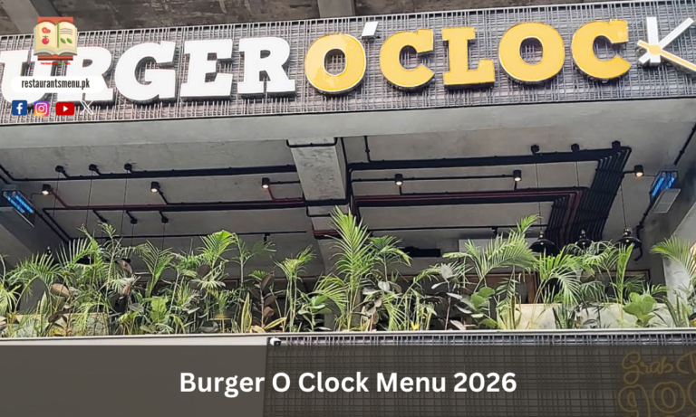Burger O Clock Menu